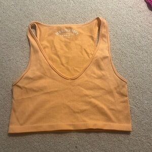 Aeropostale plunge tank top, neon orange, size Large